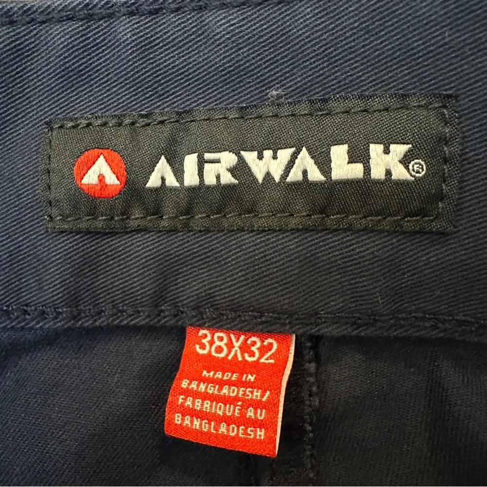 Airwalk Stay Fast Chino Cotton Pants Mens Size 38x32 Blue Marine